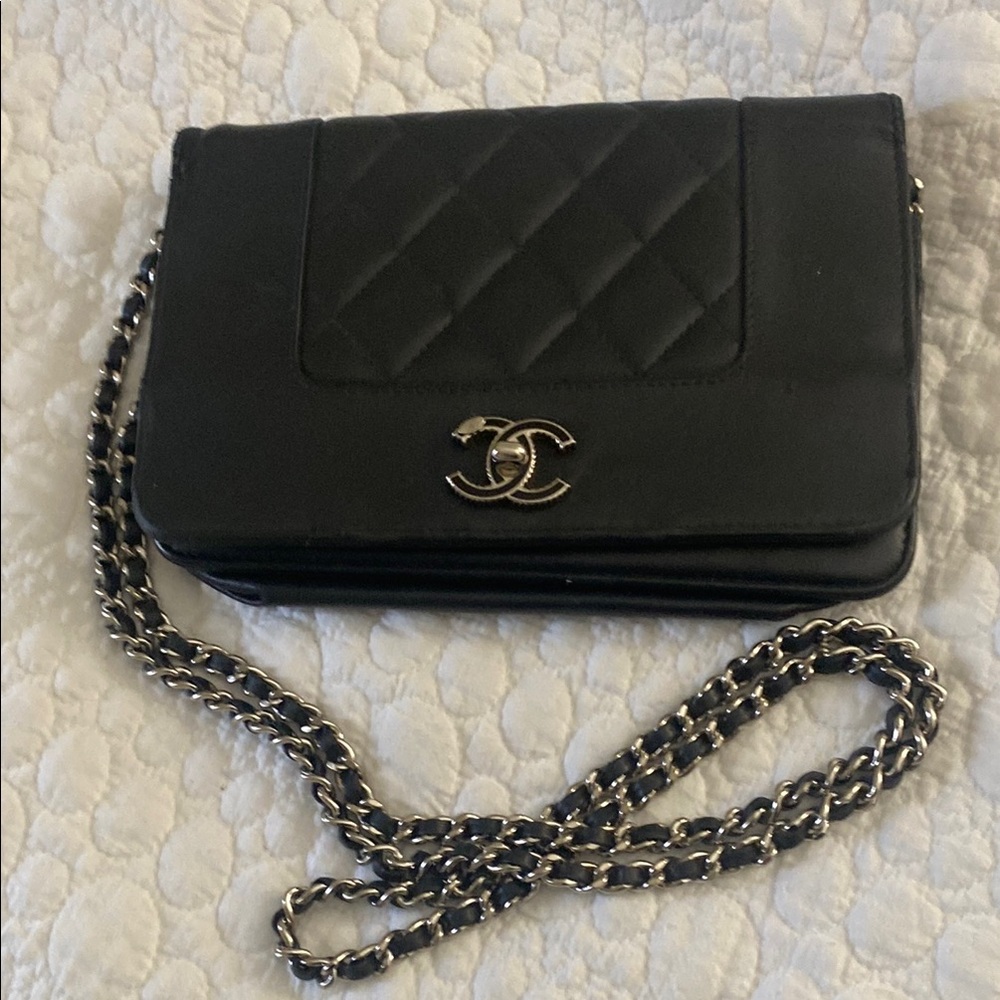 Chic Black Quilted Chain Bag
